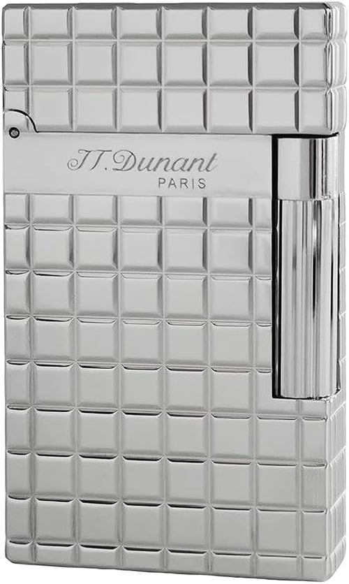 Classic Plaid Lighter, Ligne 2 Lighters, Metal, Ping Sound, Inflatable, Soft Flame Adjustable, Birthday Gift for Men Friend Father (Silver)