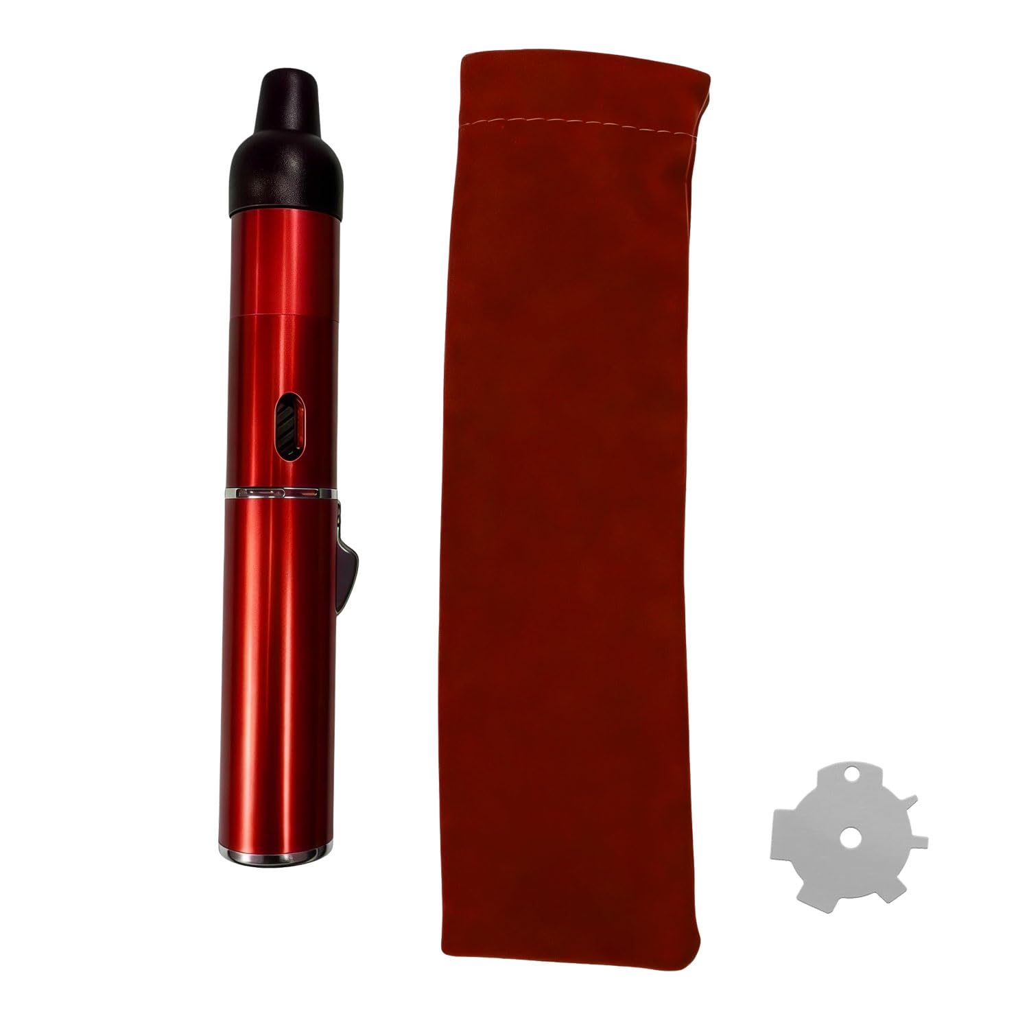 Butane Torch Lighter, All-in-one Metal Tube Lighter Refillable Metal Torch, Adjustable Jet Flame, Windproof, with Carrying Pouch, (Gas Not Included)