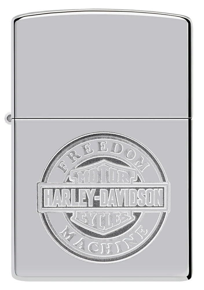 Personalized Zippo Harleey-Daviddson Windproof Oil Lighter Engraving - Christmas, Halloween & Valentines Day Gift (Silver Eng)