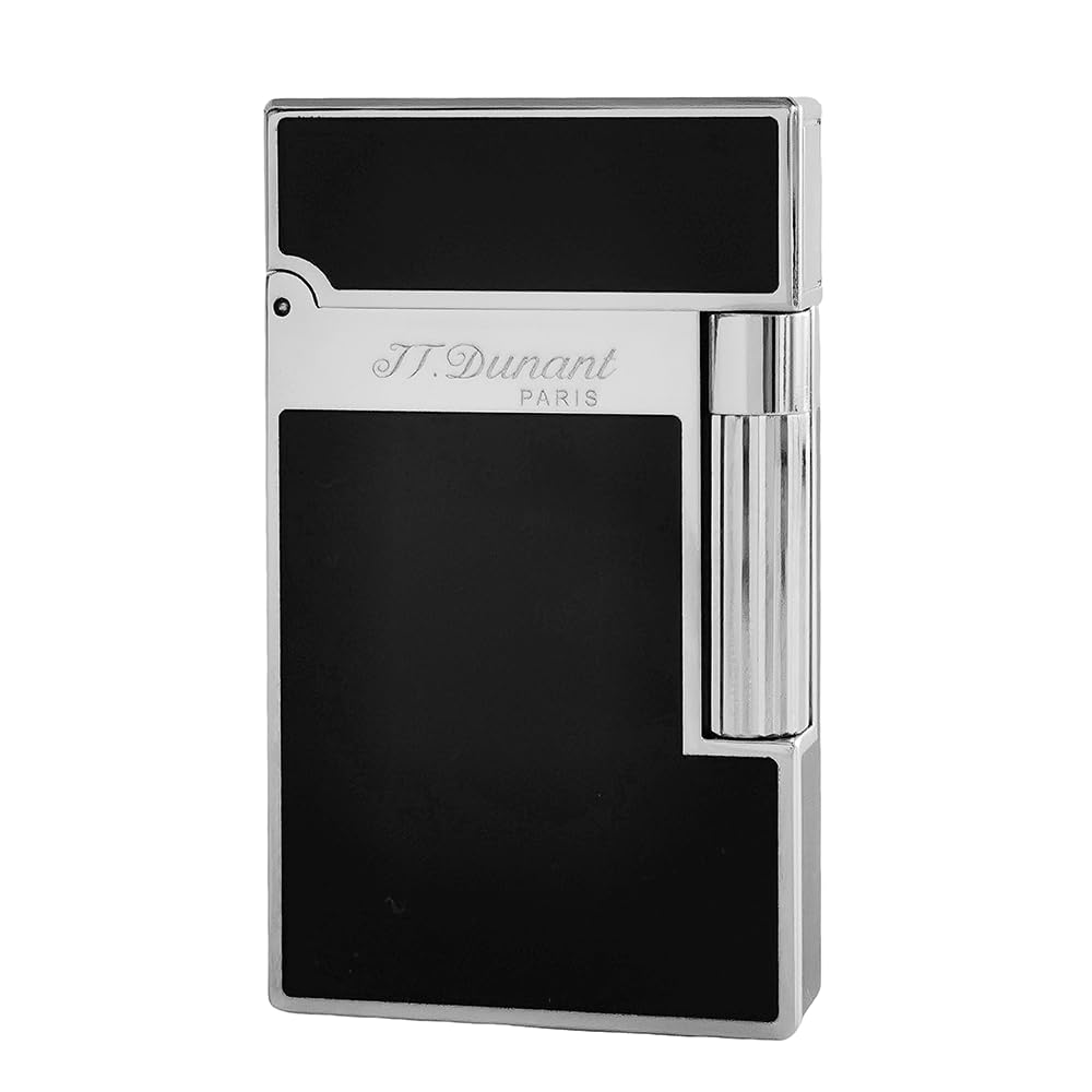Classic Black Lacquer Lighter, L2 Metal Lighters, Ping Sound, Adjustable Soft Flame, Refillable, Men Gift