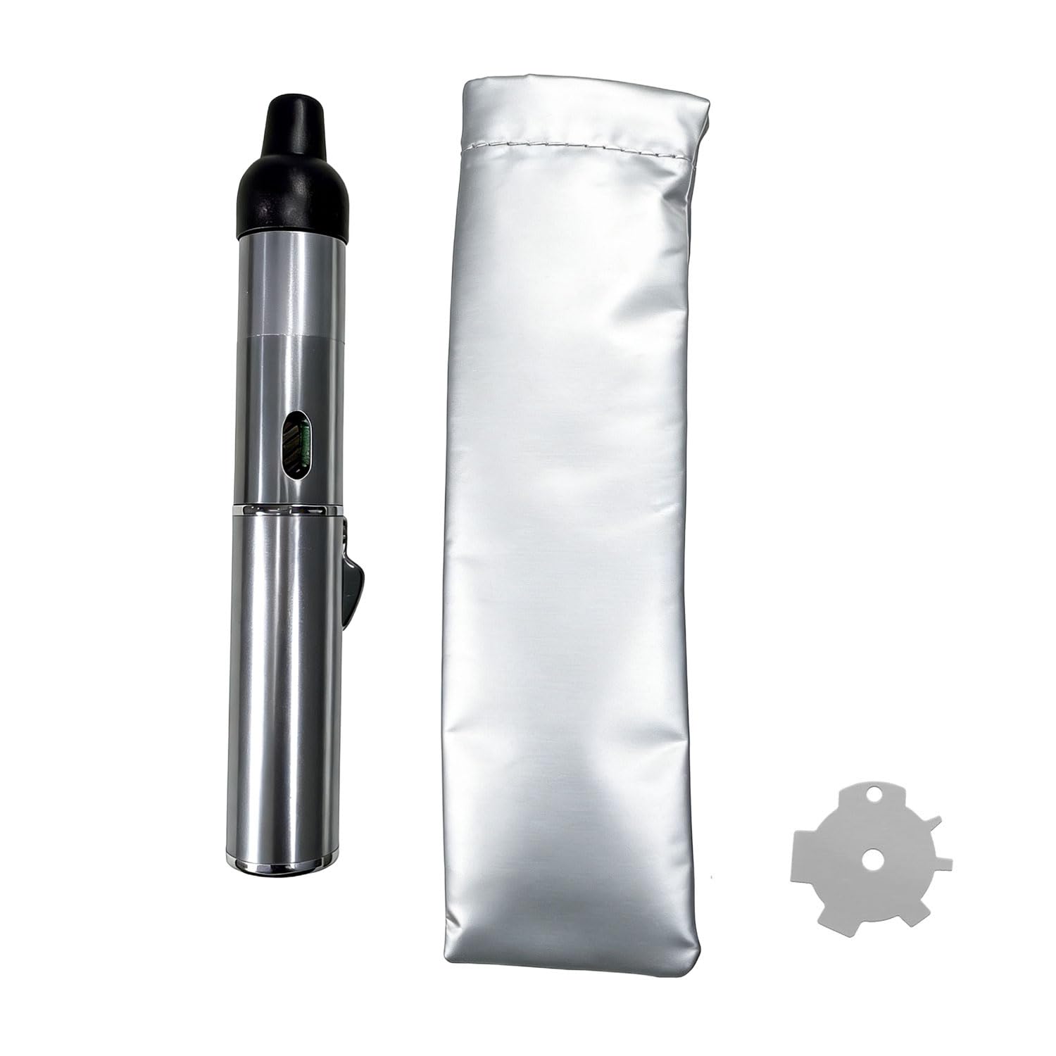 Butane Torch Lighter, All-in-one Metal Tube Lighter Refillable Metal Torch, Adjustable Jet Flame, Windproof, with Carrying Pouch, (Gas Not Included)