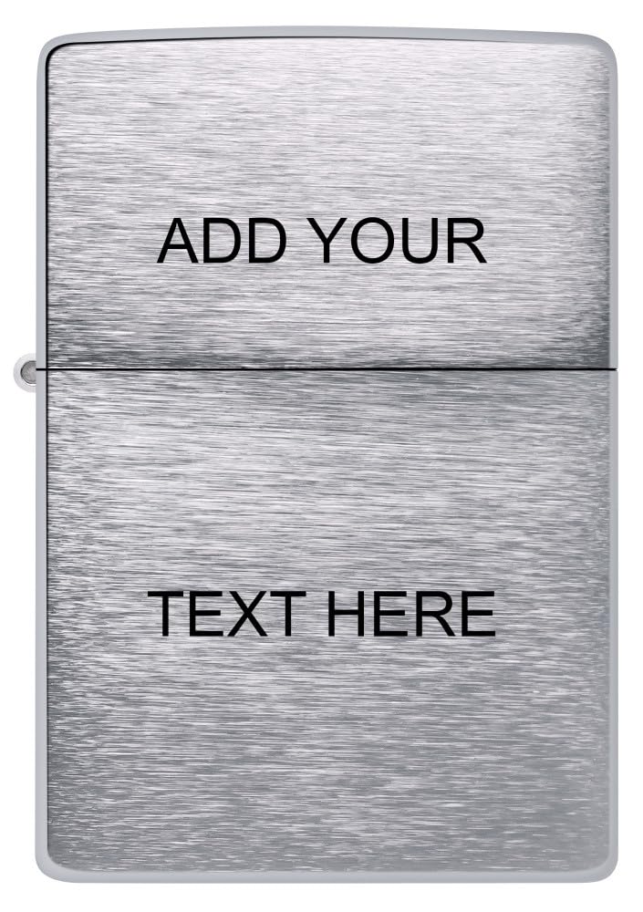 Zippo Classic Brushed Chrome Pocket Lighter - Windproof & Refillable Flip-Top Metal Lighter - Everyday Use Pocket Lighters - Luxury Lighters Made in USA