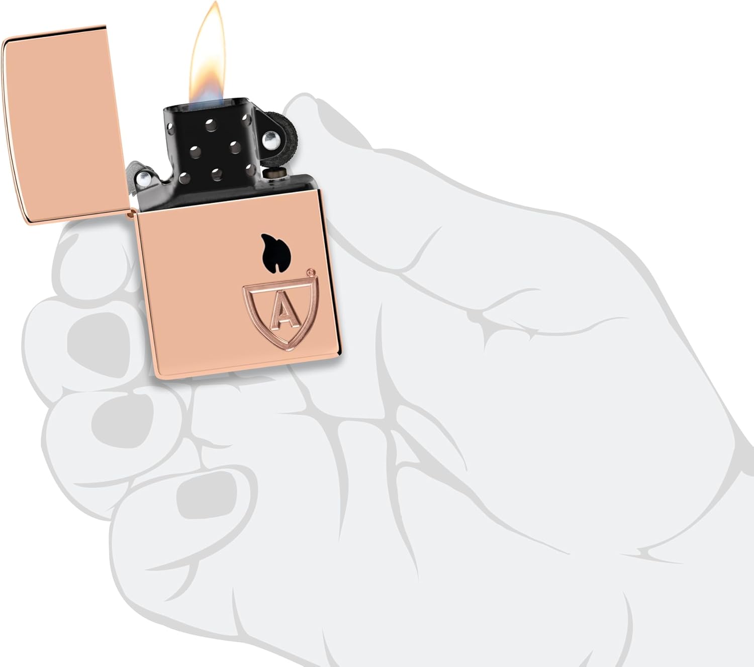 Zippo Lighter Copper Armor High Polish Collectable Limited Edition Unisex Pink Uni, Taglia unica, 46171-Rosa