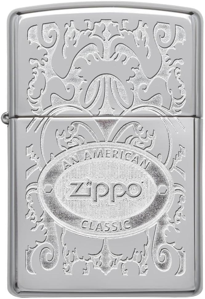 Personalized American Classic Elegant Filigree Lighter Zippo - Free Engraving # 24751 - Christmas, Halloween & Valentines Day Gift