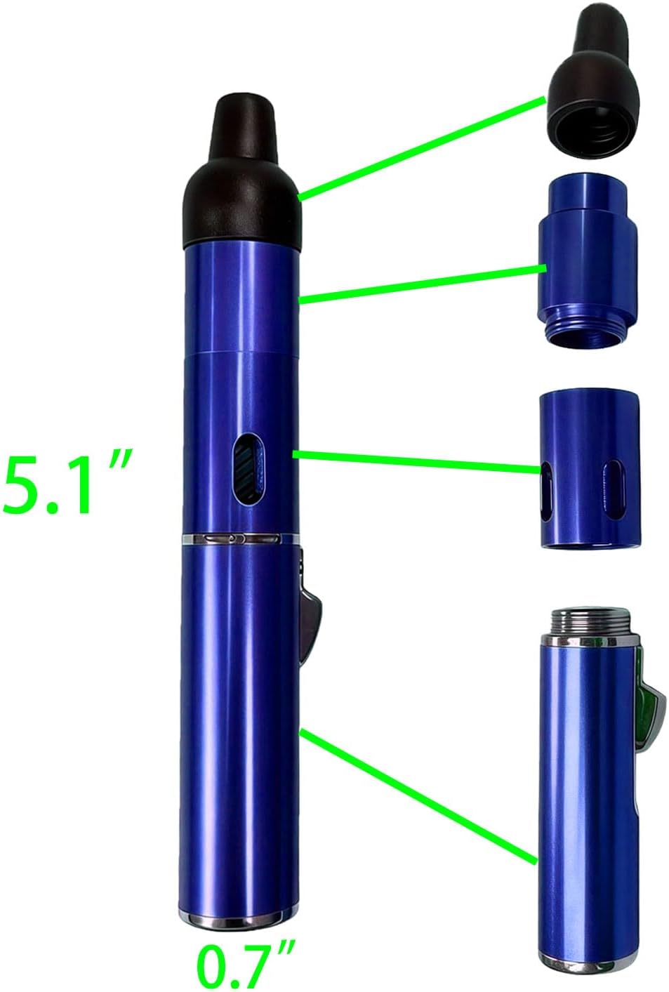 Butane Torch Lighter, All-in-one Metal Tube Lighter Refillable Metal Torch, Adjustable Jet Flame, Windproof, with Carrying Pouch, (Gas Not Included)