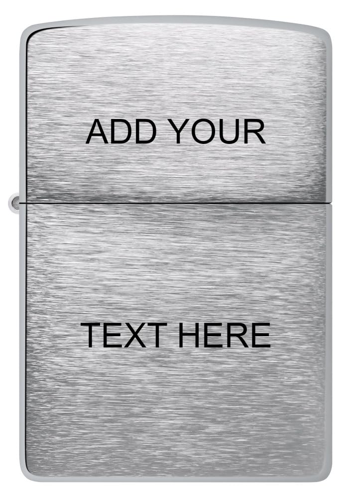 Zippo Classic Brushed Chrome Pocket Lighter - Windproof & Refillable Flip-Top Metal Lighter - Everyday Use Pocket Lighters - Luxury Lighters Made in USA