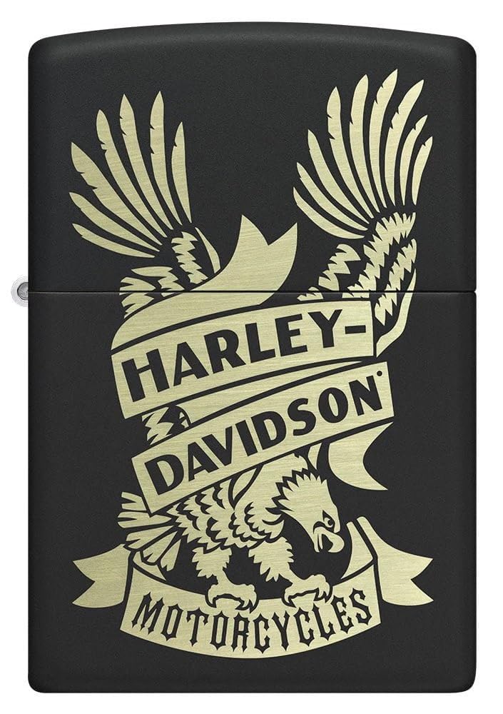 Personalized Zippo Harleey-Daviddson Windproof Oil Lighter Engraving - Christmas, Halloween & Valentines Day Gift (Silver Eng)