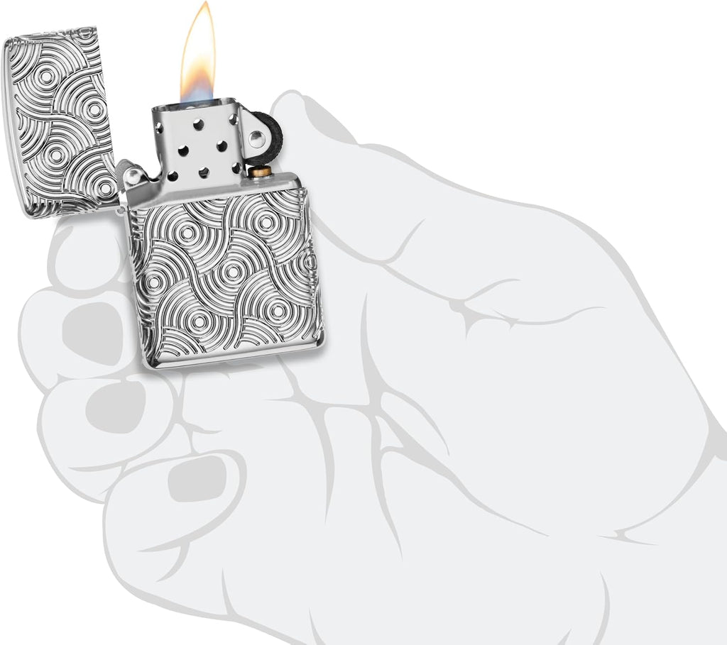 Zippo Lighter, Metal, Armor High Polish Chrome, Standard Size