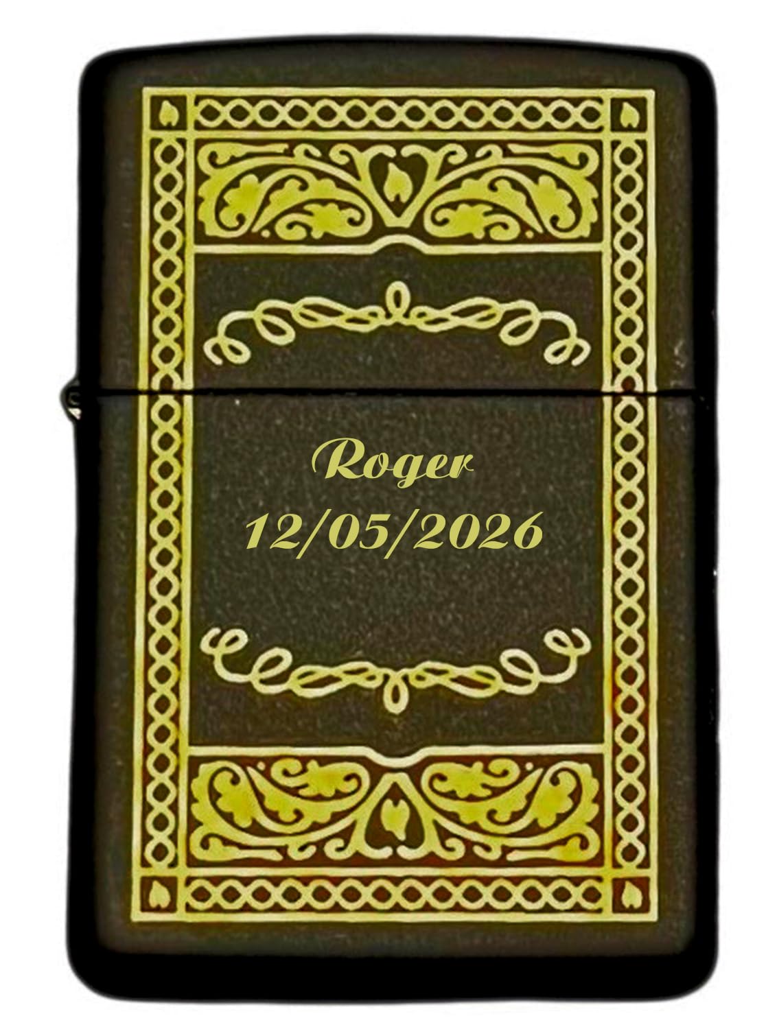 Personalized American Classic Elegant Design Lighter Zippo - Free Engraving - Christmas, Halloween & Valentines Day Gift (Gold HP)