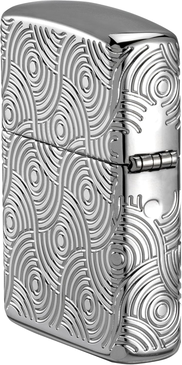 Zippo Lighter, Metal, Armor High Polish Chrome, Standard Size