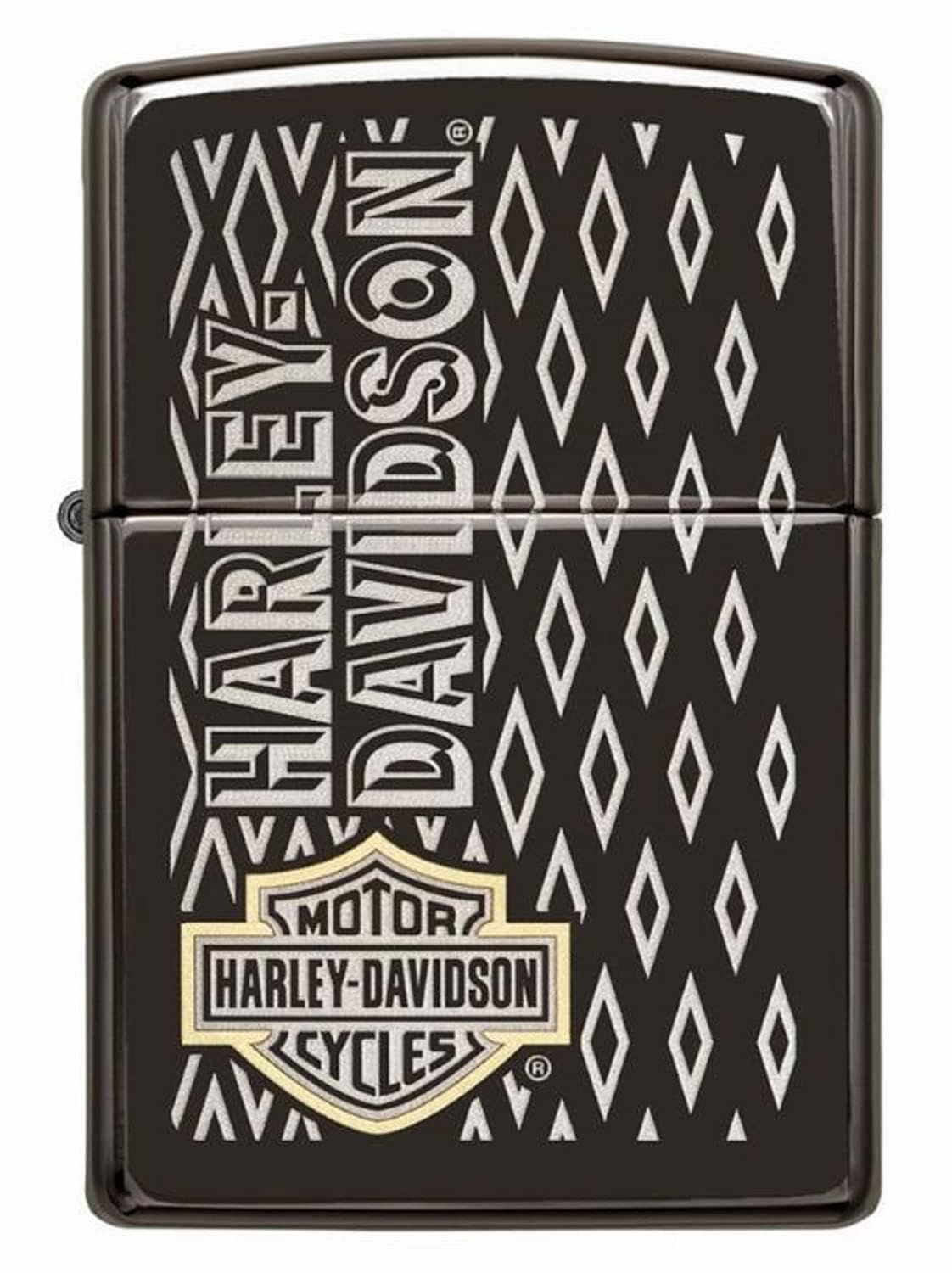 Personalized Zippo Harleey-Daviddson Windproof Oil Lighter Engraving - Christmas, Halloween & Valentines Day Gift (Black Ice)
