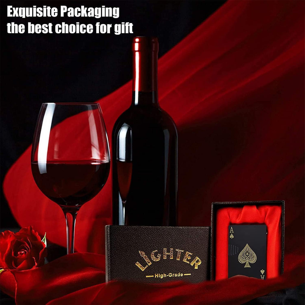 Men's Windproof Lighter - Butane Lighter with Adjustable Spray - Black