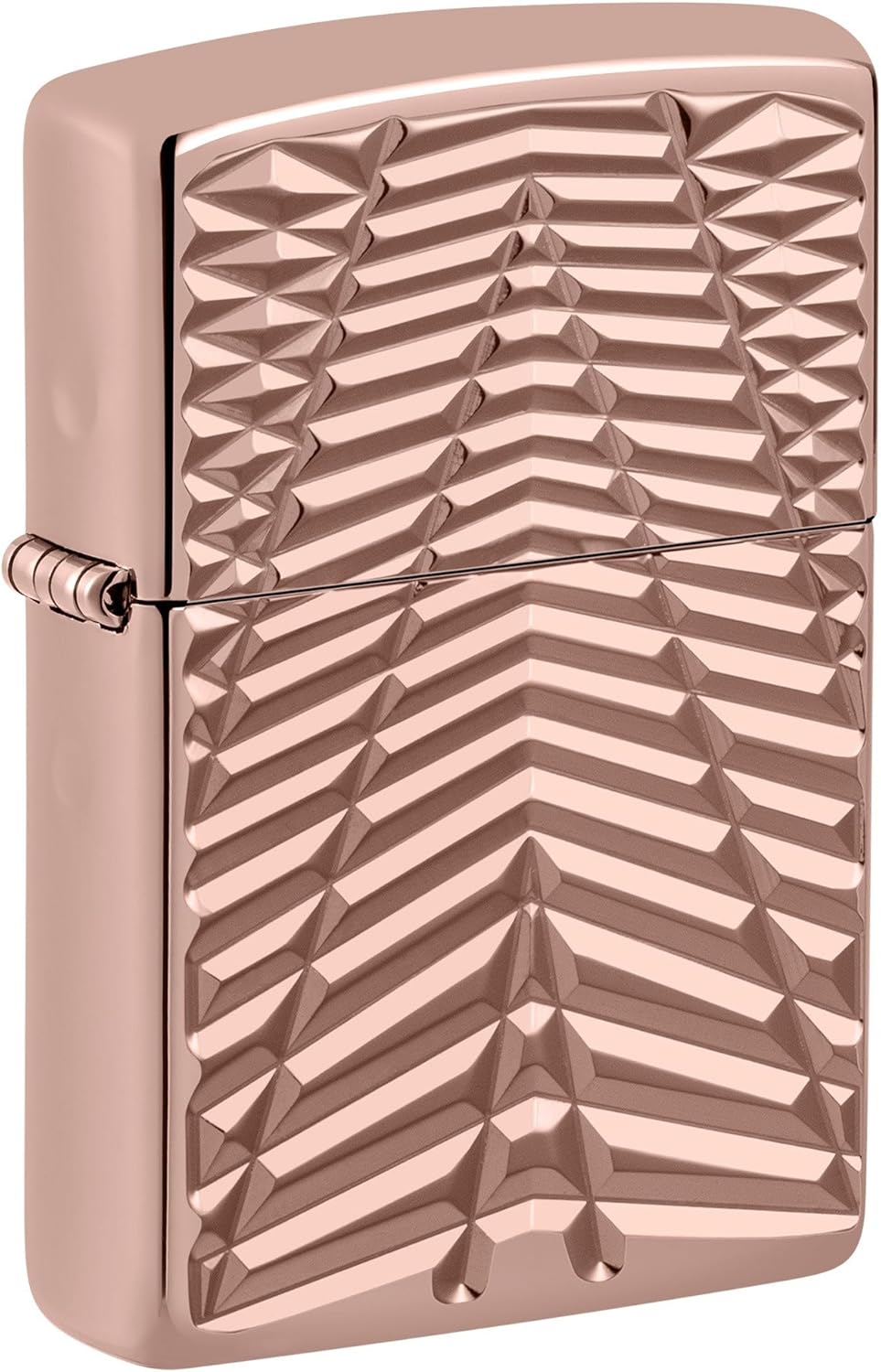 Zippo Lighter: Armor Deep Carved Abstract Design - High Polish Rose Gold 48879