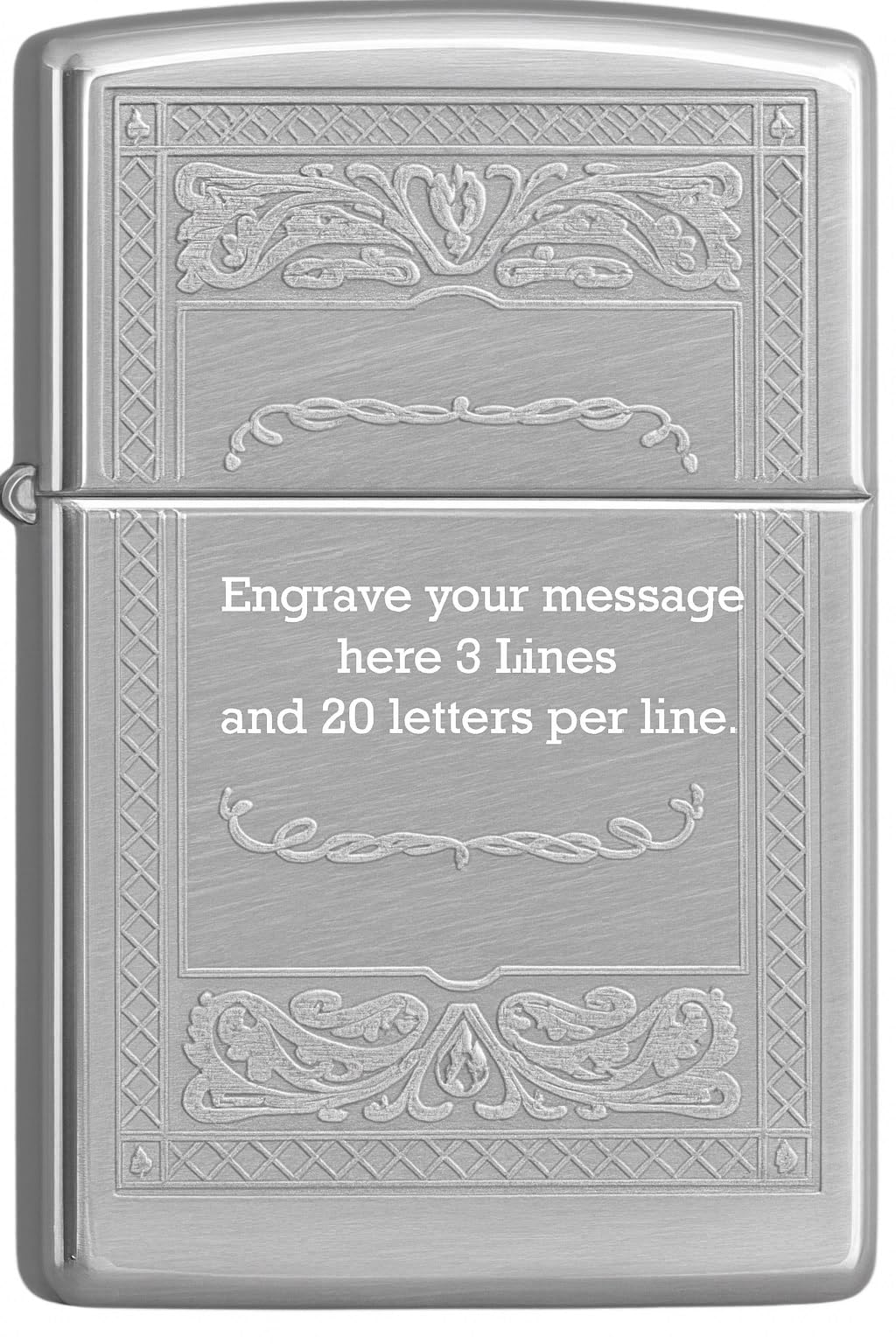 Personalized American Classic Elegant Design Lighter Zippo - Free Engraving - Christmas, Halloween & Valentines Day Gift (Gold HP)