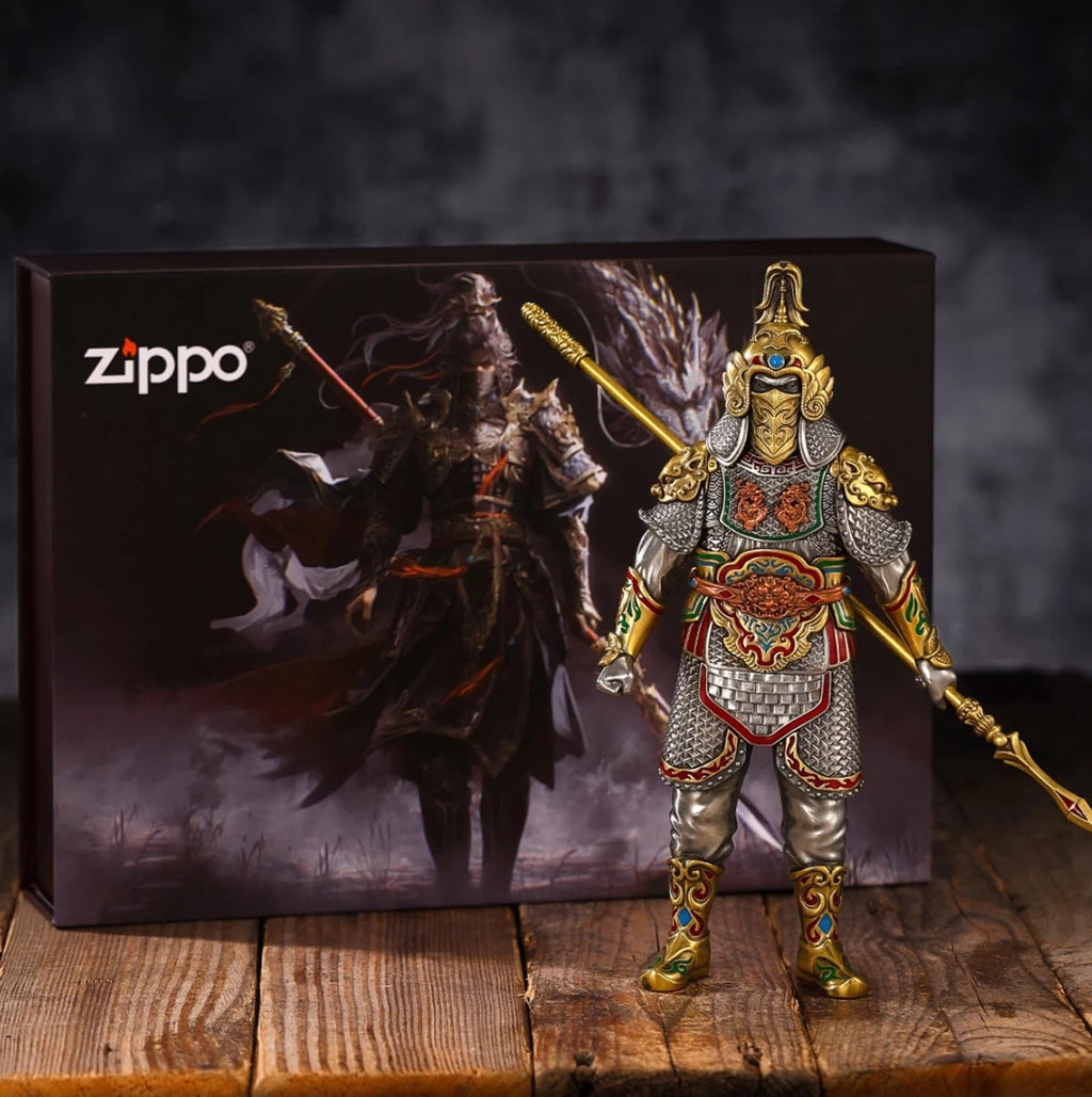 Zippo Samurai Warrior Limited Edition Table Set 610807 with Magnetic Assembly Design, Windproof Refillable Flame, Premium Metal Build