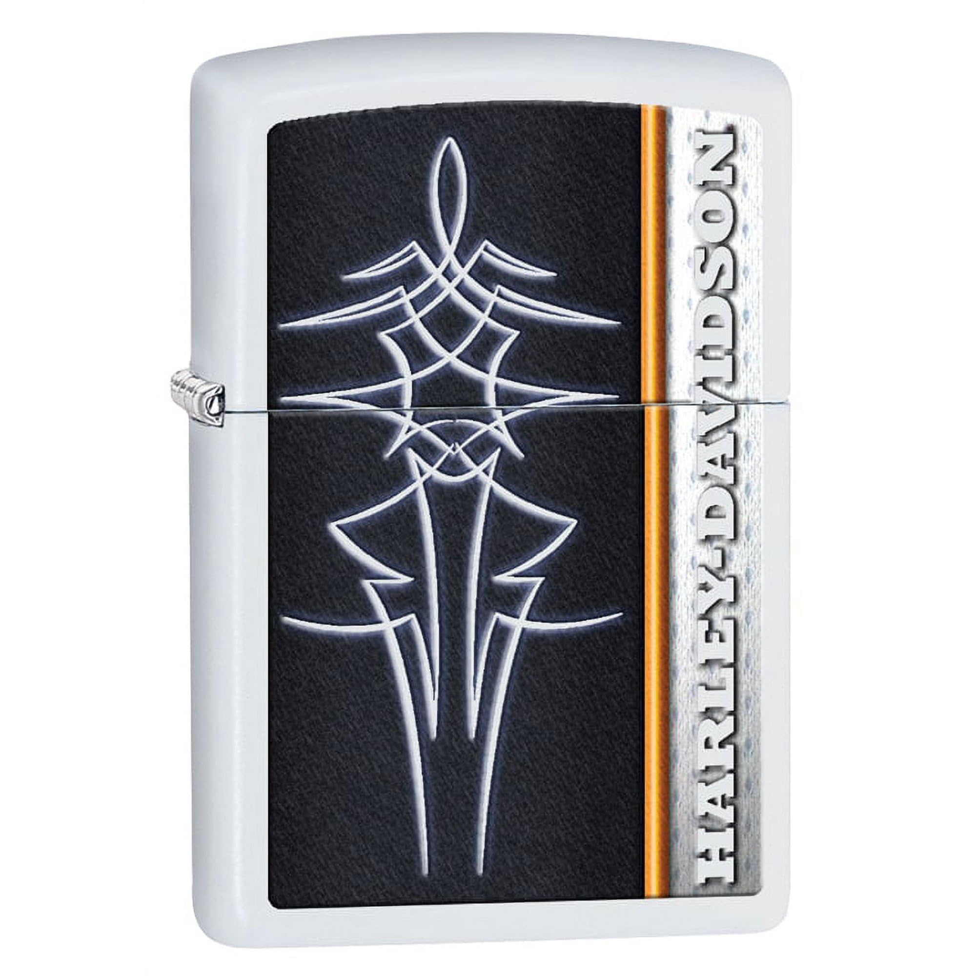 Personalized Zippo Harleey-Daviddson Windproof Oil Lighter Engraving - Christmas, Halloween & Valentines Day Gift (Silver Eng)