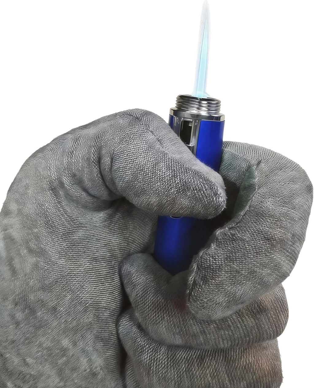 Butane Torch Lighter, All-in-one Metal Tube Lighter Refillable Metal Torch, Adjustable Jet Flame, Windproof, with Carrying Pouch, (Gas Not Included)