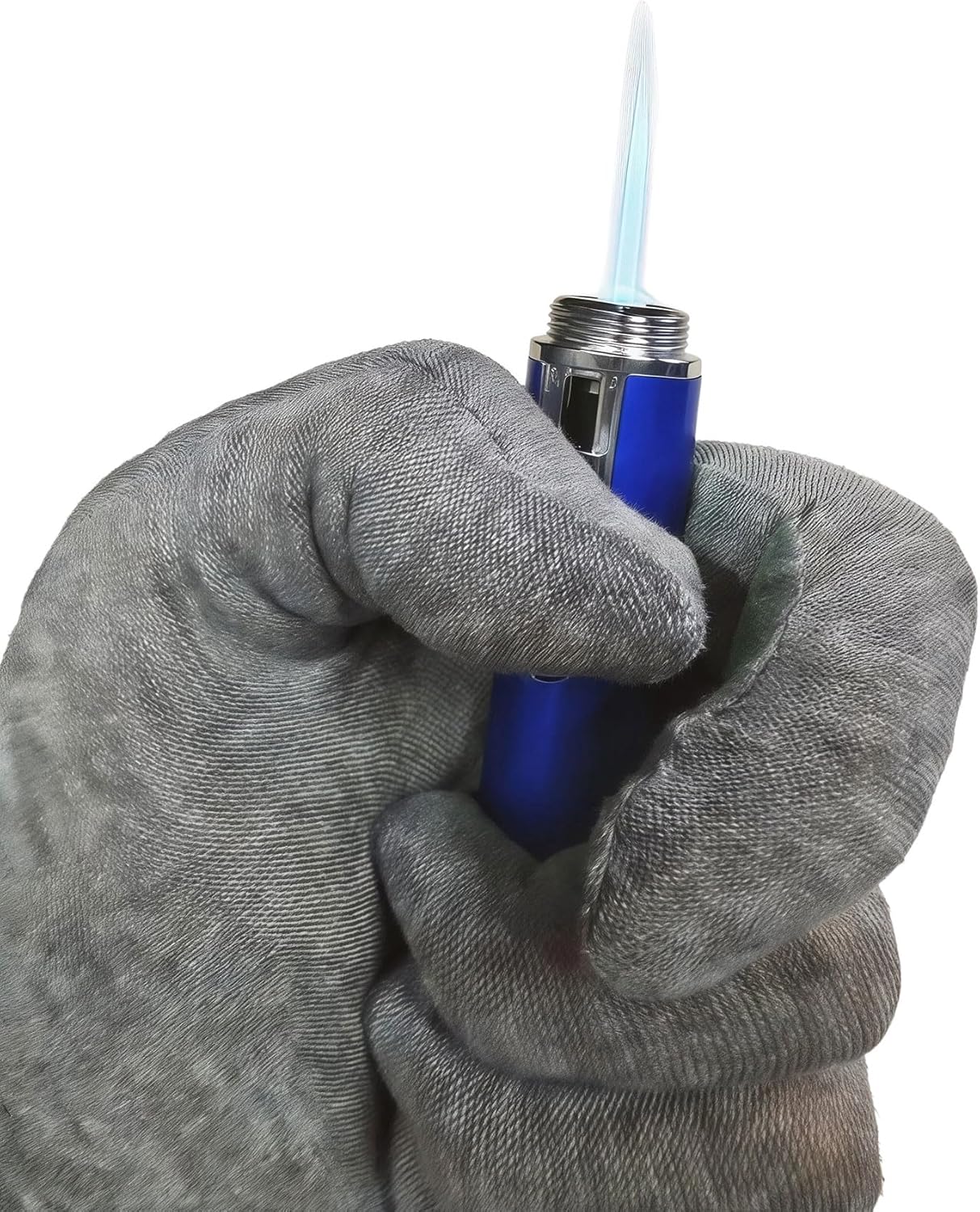 Butane Torch Lighter, All-in-one Metal Tube Lighter Refillable Metal Torch, Adjustable Jet Flame, Windproof, with Carrying Pouch, (Gas Not Included)