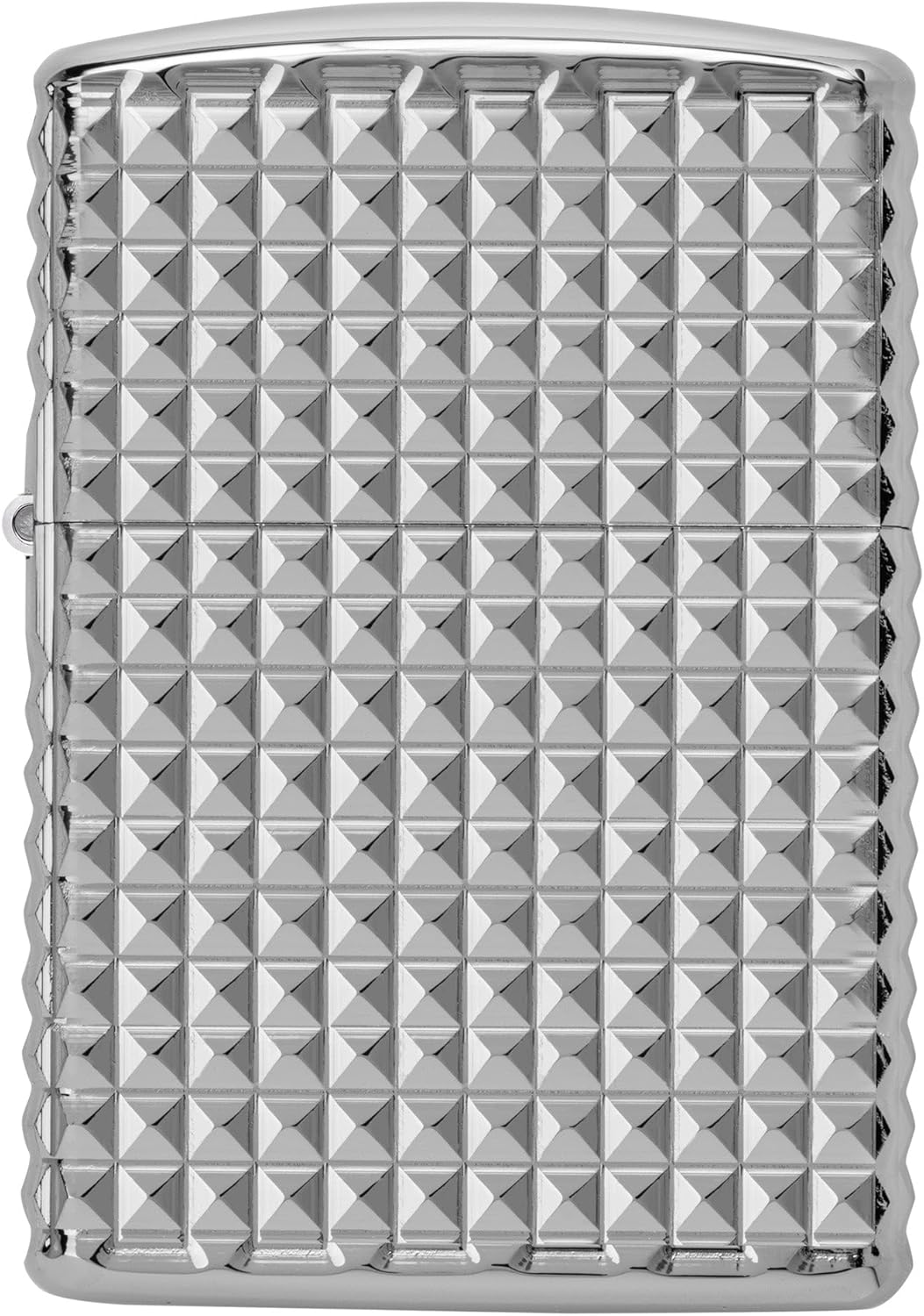 Zippo Lighter: Armor MultiCut Geometric Diamond Design - High Polish Chrome 48880