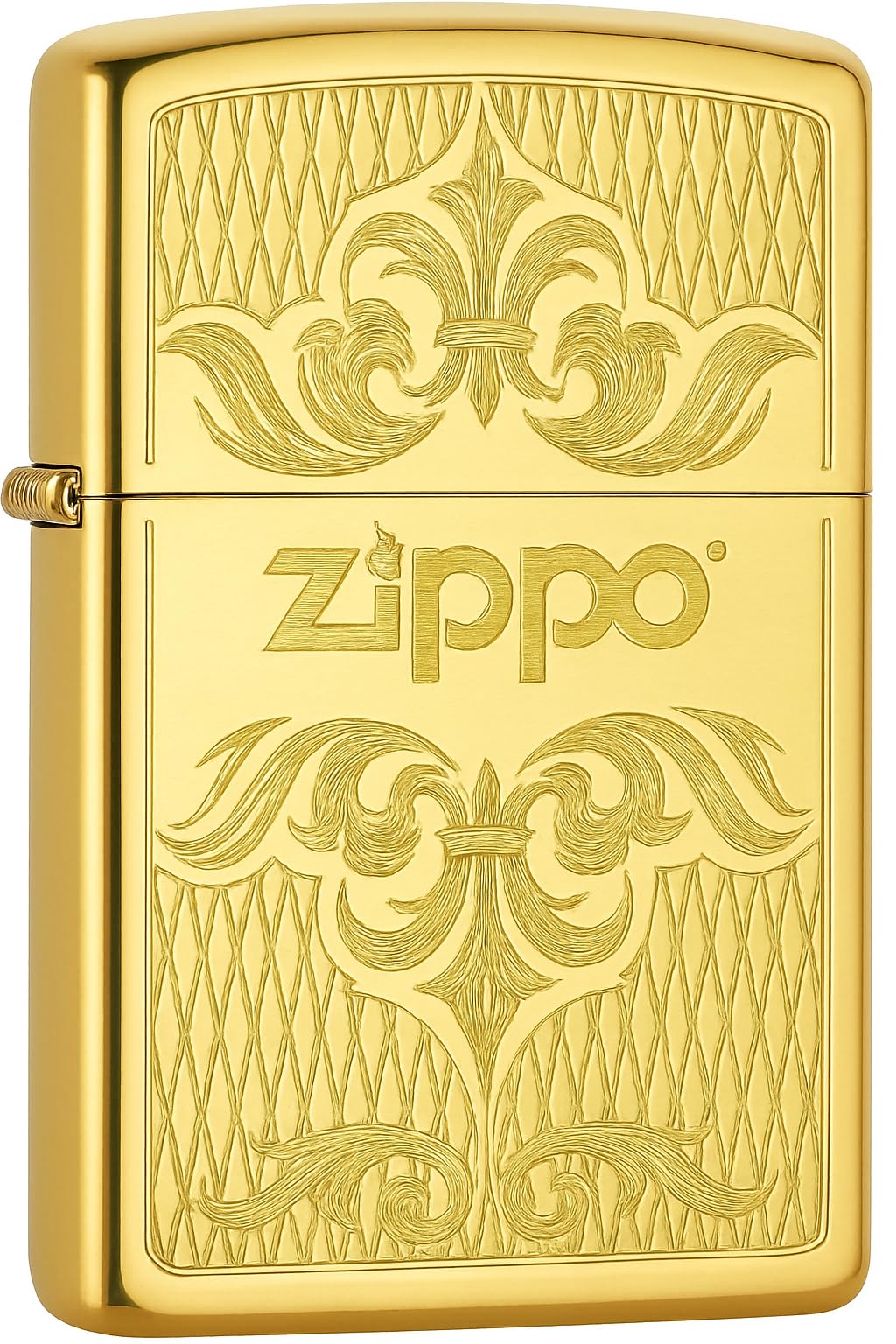 Personalized American Classic Elegant Design Lighter Zippo - Free Engraving - Christmas, Halloween & Valentines Day Gift (Gold HP)