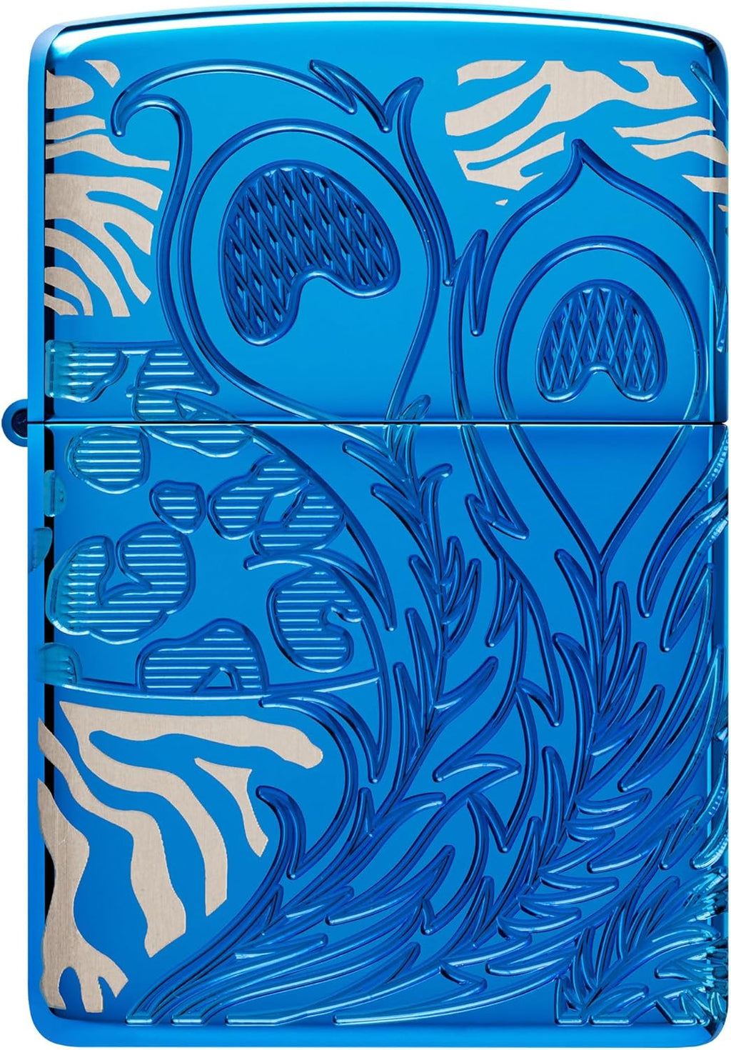 Zippo Animal Flair Design Armor High Polish Blue Pocket Lighter