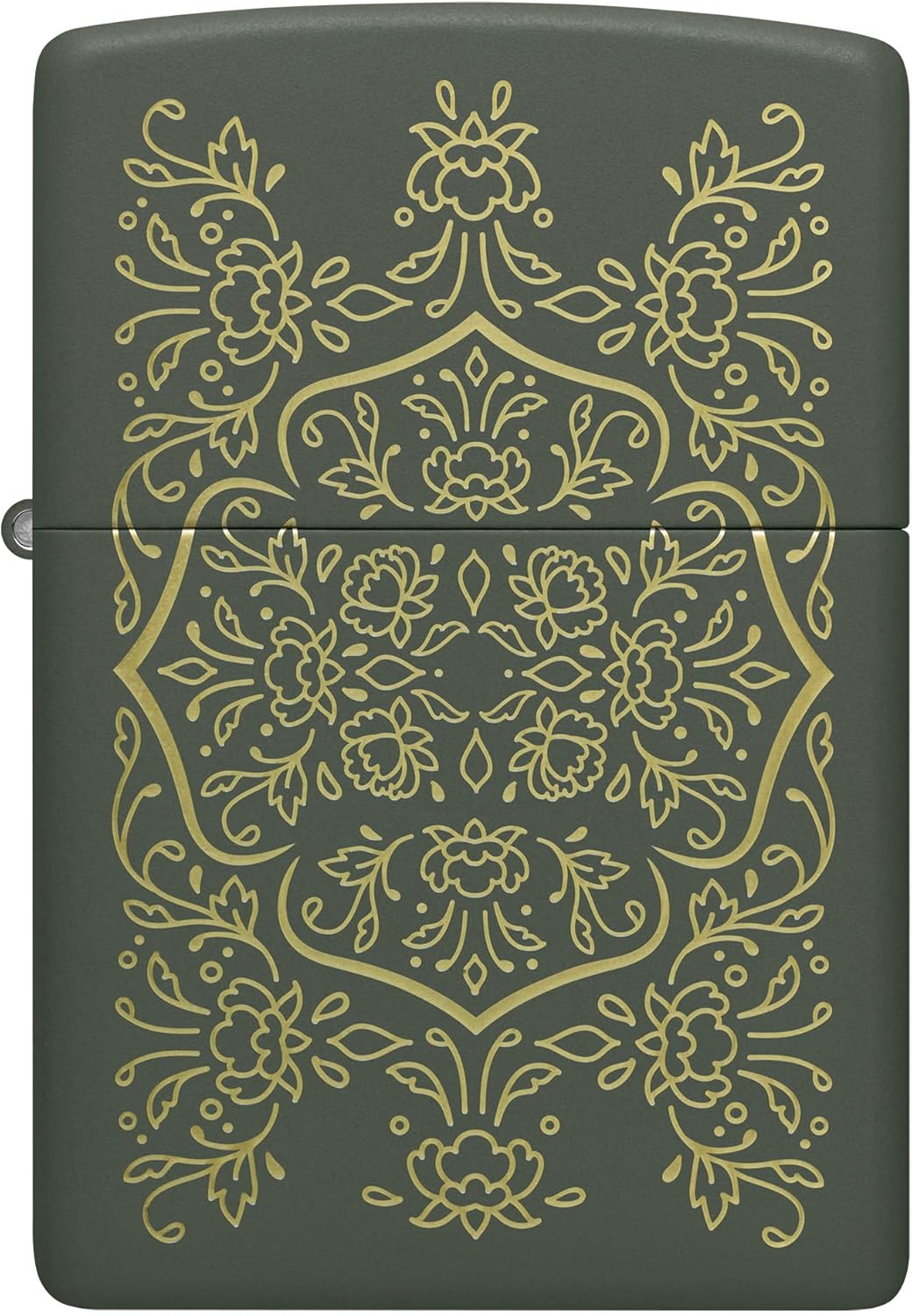 Zippo Floral Mandala Design Green Matte Pocket Lighter (Green Floral Mandala)