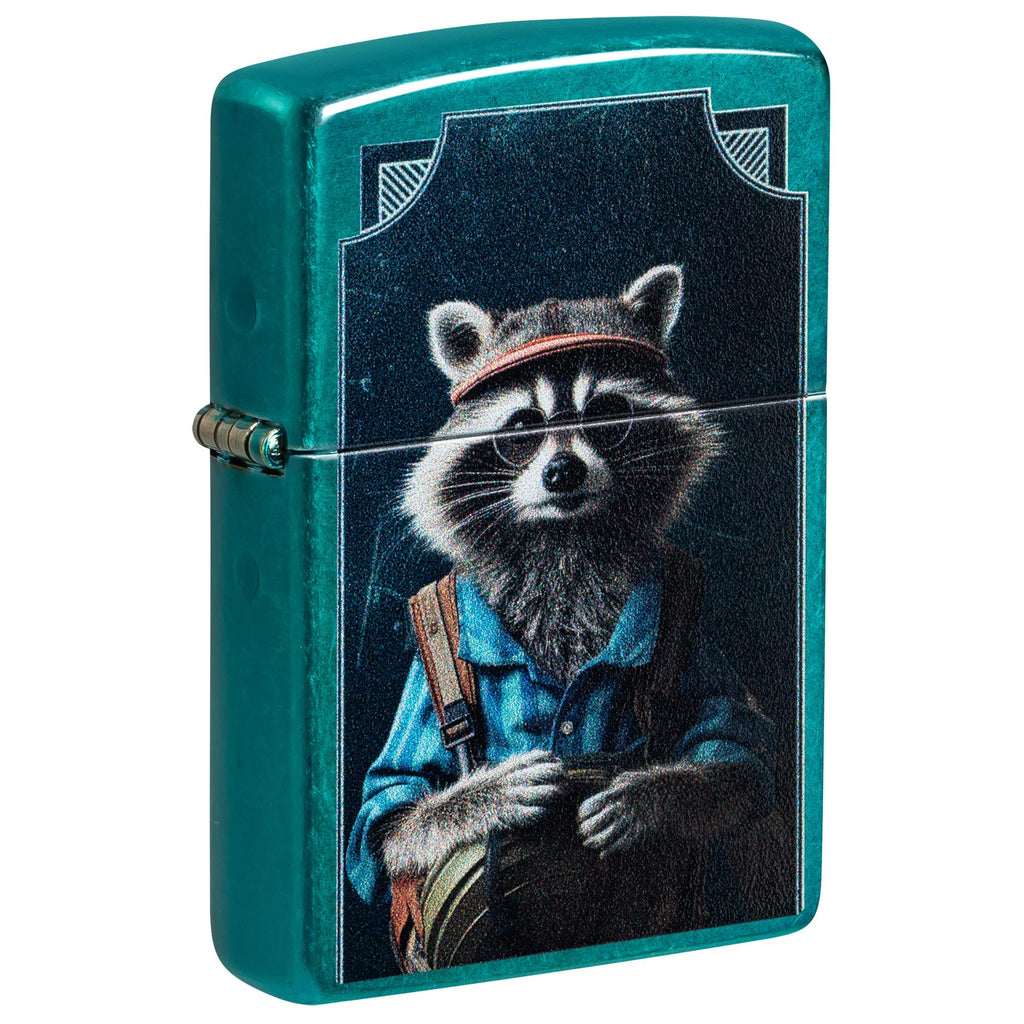 Zippo Animal Flair Design Armor High Polish Blue Pocket Lighter