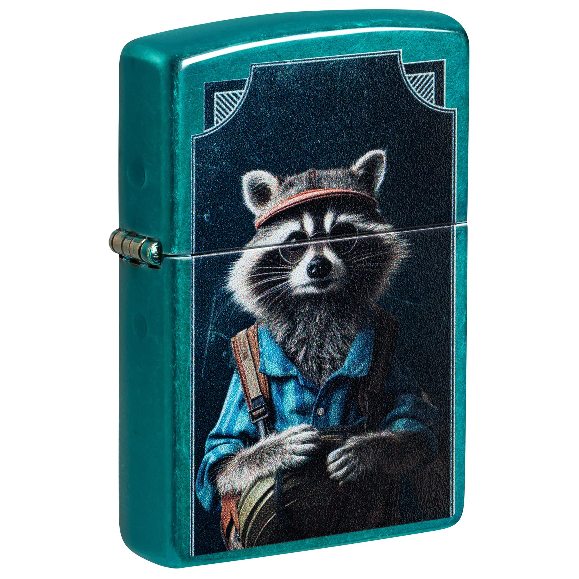 Zippo Animal Flair Design Armor High Polish Blue Pocket Lighter