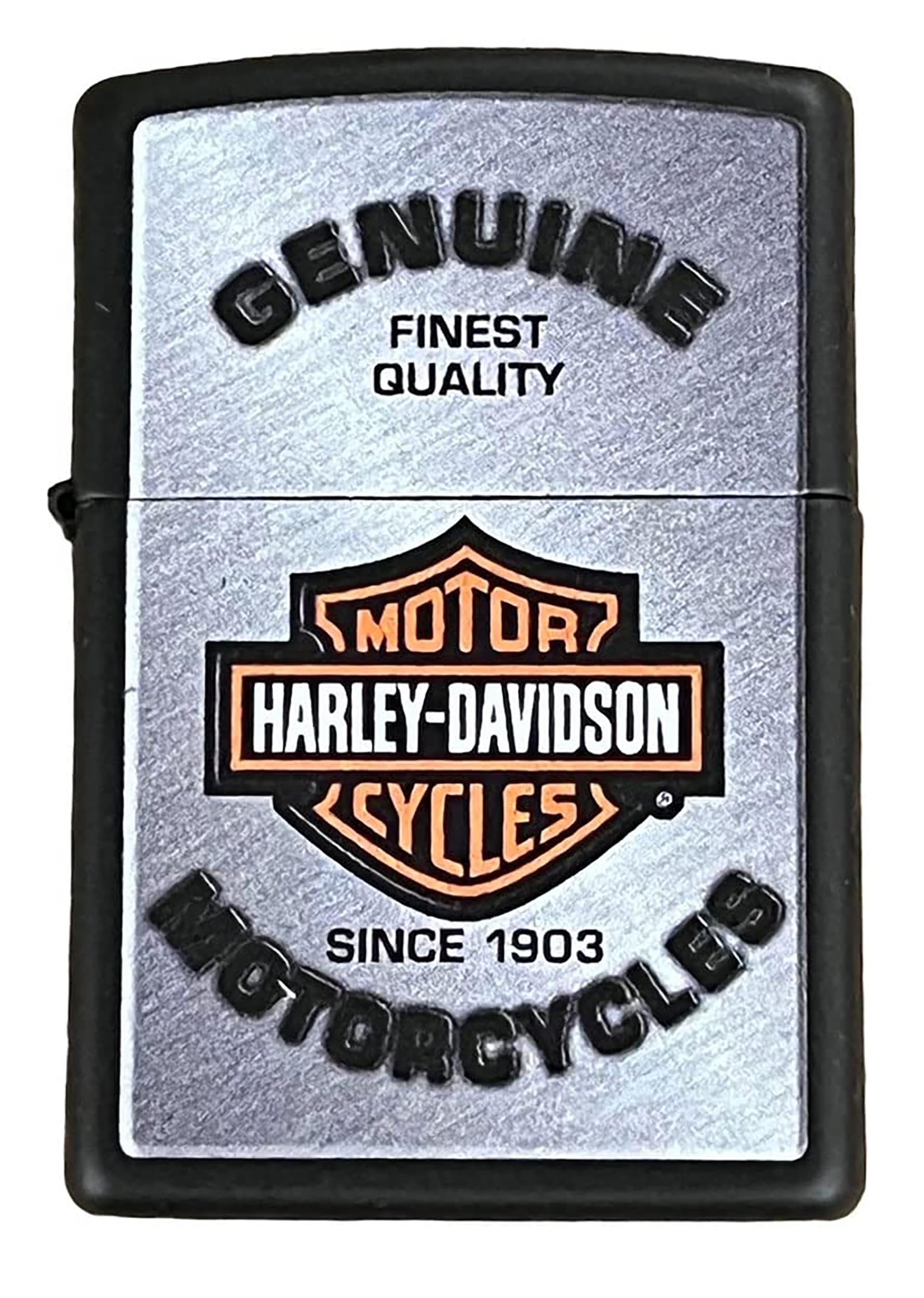 Personalized Zippo Harleey-Daviddson Windproof Oil Lighter Engraving - Christmas, Halloween & Valentines Day Gift (Silver Eng)