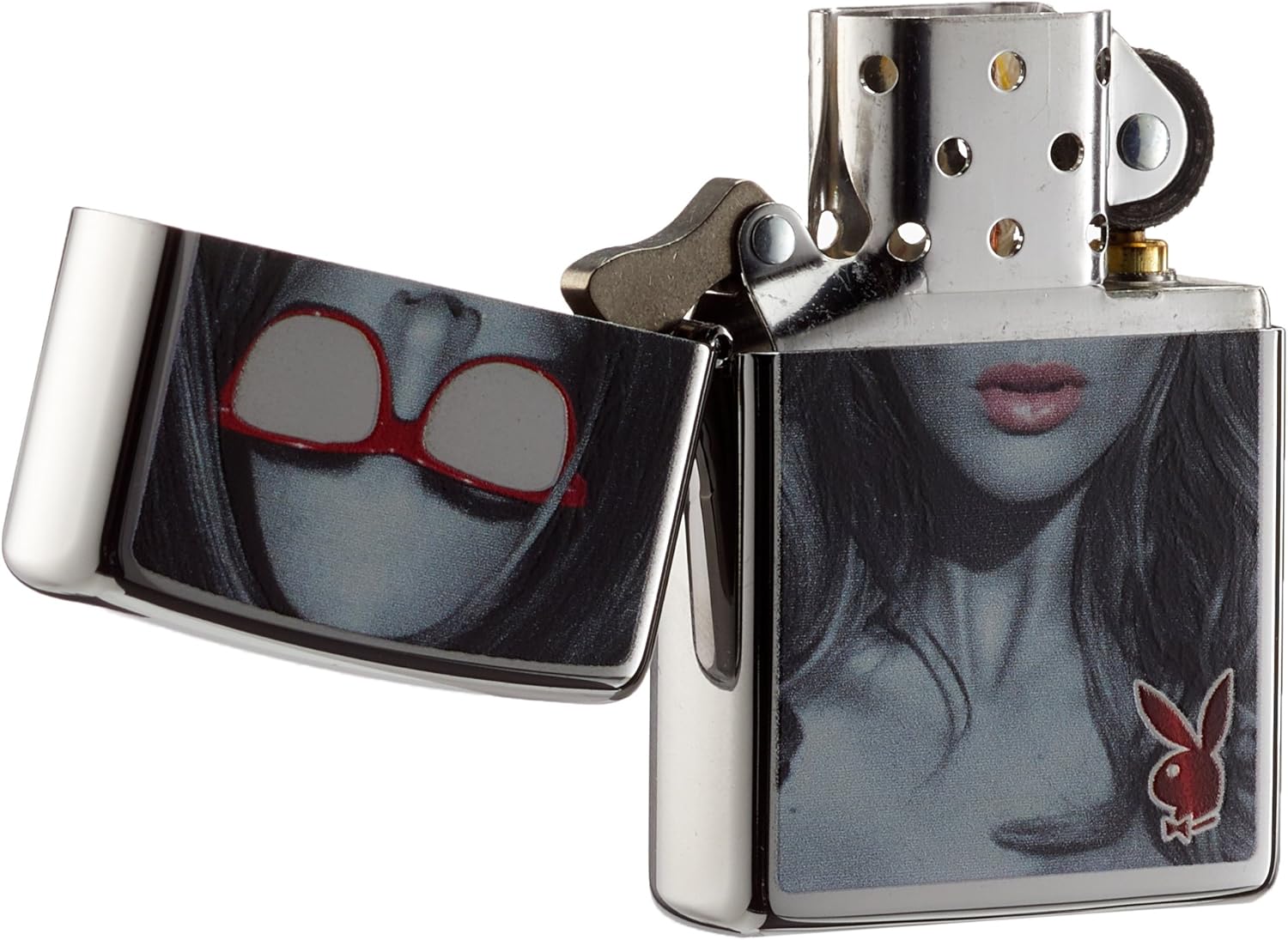 Zippo Playboy Bunny with Petrol Lighter – Brass, Stainless Steel 1 x 6 x 6 cm