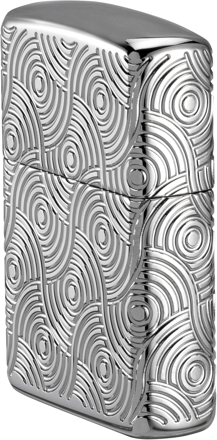 Zippo Lighter, Metal, Armor High Polish Chrome, Standard Size