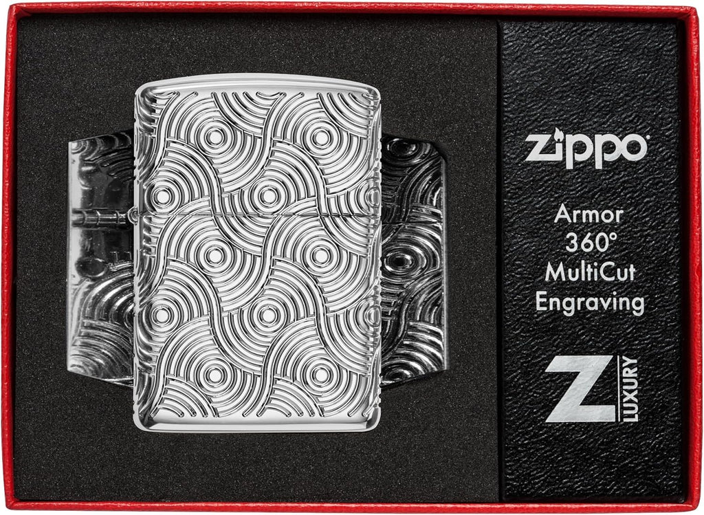 Zippo Lighter, Metal, Armor High Polish Chrome, Standard Size